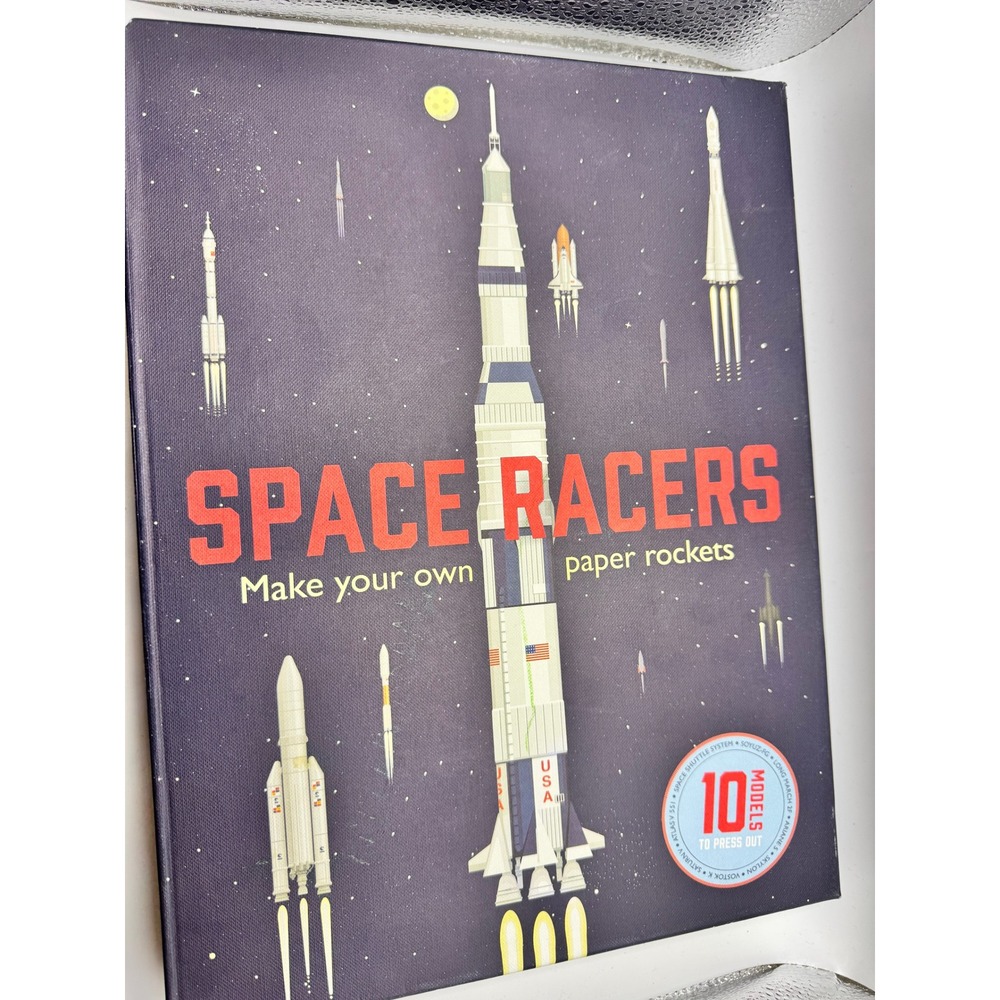 Space Racers Make Your Own Paper Rockets Kit Laurence King Publishing STEM DIY